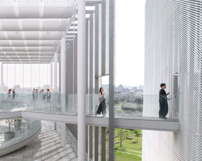 SANAA unveils taichung art museum in taiwan with translucent dual-layer metal facade